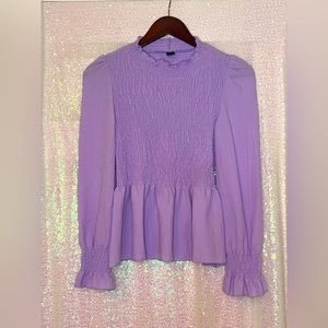 Lavender peplum top